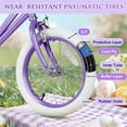 thumbnail image 4 of GLAF 16 in Kids Bicycle, Girls' Bike with Training Wheels, Streamers & Basket - Perfect for Ages 2-9, Purple, 4 of 15