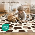 thumbnail image 4 of ODIKA 8'x10' Washable Area Rug Print Spotted Cow Patches Fake That Feel Placemats Mini Table Flowing Dynamic for Dining Room, Large Office, Lounge, Non-Slip Chair-Friendly Mat, 4 of 7