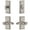 Satin Nickel, variant on Grandeur 827422 Carre Solid Brass Left Handed Single Cylinder Keyed Entry Leverset And