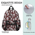 thumbnail image 5 of Black Skull Rose Pattern Backpack for School,Cute School Bag,Schoolbag with Adjustable Shoulder Straps & Padded Back,15.25"x11.5"x5.25", 5 of 5