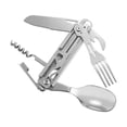 thumbnail image 2 of Cuchillo cuchara tenedor Bling Bling Abridor de botellas Combo Acero inoxidable Fácil de limpiar Utensilio de camping plegable, 2 of 12