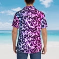 thumbnail image 4 of Pofeuu Blue Lightning Print Hawaiian Shirt for Men Sleeves Casual Button Down Summer Beach Dress Shirts T-Shirts,Small, 4 of 7