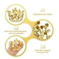 thumbnail image 3 of Uxcell Mini Toppers de Pastel en Forma de Corona, Tiara de Aleación de Reina Princesa con Perla y Rosa para Decoración de Pastel de Cumpleaños, Dorado/Blanco/Dorado, 3 of 6