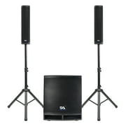 Seismic Audio - Apex-12D - Column Line Array Speaker System - 1600 Watt 12" Active Subwoofer and 4x4 Column Speakers