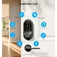 thumbnail image 3 of Veise Bluetooth Door Lock, Smart Lock for Front Door with App Control, Keyless Entry, Electronic Digital Deadbolt with Touchscreen Keypad Set, Easy Installation, Matte Black, 3 of 9