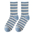 thumbnail image 2 of MSJUHEG Crew Socks for Women,Frilly Socks Women,Tube Socks Women,Retro Socks,Striped Socks Women,Women's Autumn and Winter Striped Blue Plaid Sports Socks Blue 2 One Size, 2 of 4