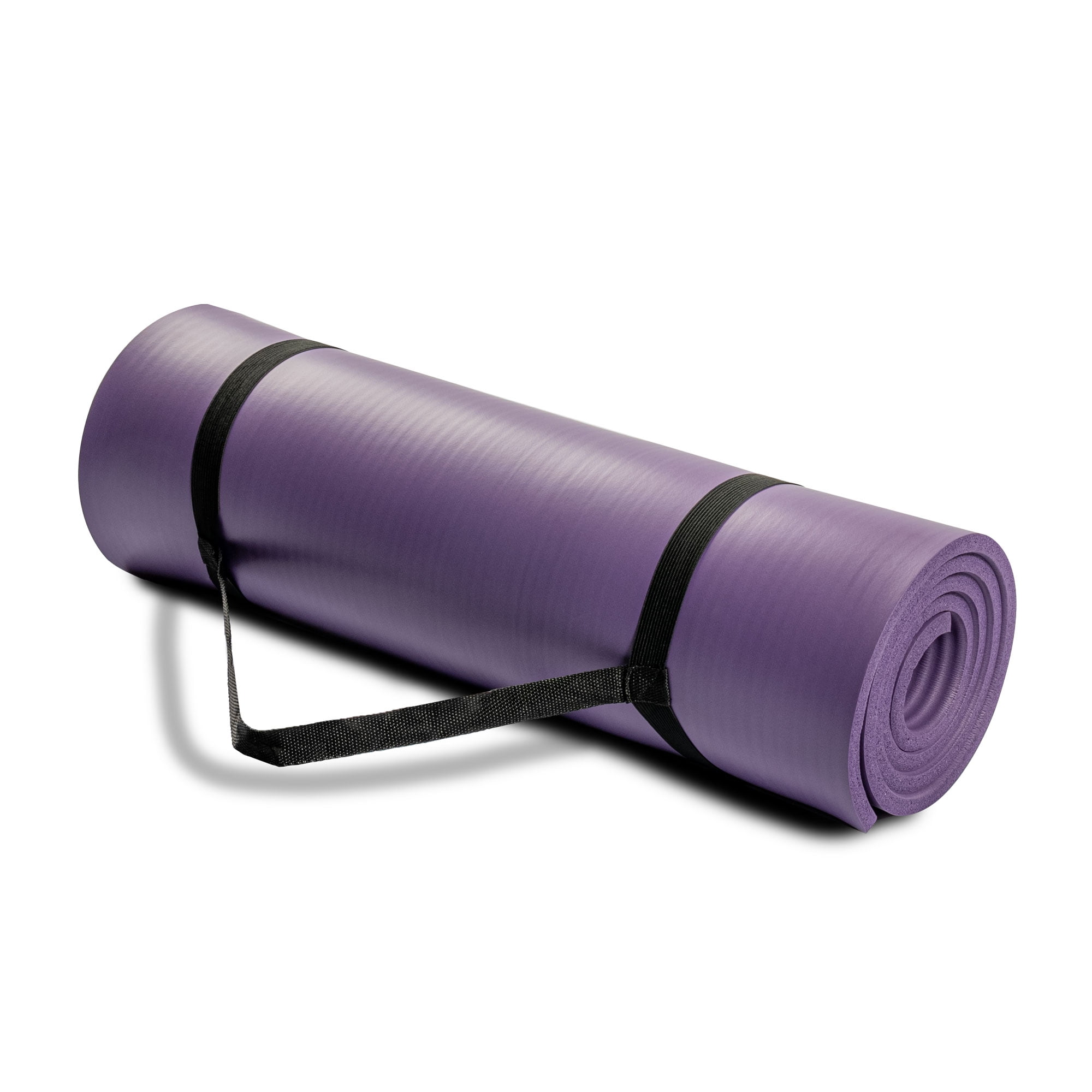 Circuit Fitness by Marcy Non-Slip Multi-Purpose Exercise Yoga Mats with Carrying Strap 1/2" Thick MAT-12-PURPLE
