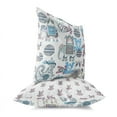 thumbnail image 3 of Elegant Elephant Paisley Indoor/Outdoor Pillow in Beige 28x28, 3 of 8