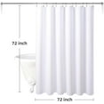 thumbnail image 2 of Orchidleaf 3 in 1 Waterproof Waffle Weave Shower Curtain and Clear Liner Set with 12 Stainless Steel Hooks Double Sided for Bathroom 72x72Inches Polyester Fabric Shower Curtains, 2 of 6
