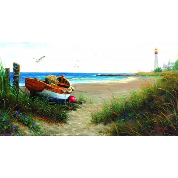 SUNSOUT INC - Evening at the Coast - 500 pc Jigsaw Puzzle by Artist: Mark Keathley - Finished Size 15" x 29" - MPN# 53055