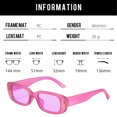 thumbnail image 2 of Gafas de sol cuadradas con montura pequeña de tendencia europea y americana, hechas de PC, 2 of 5