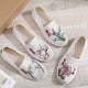 thumbnail image 2 of XIHAHA, zapatos de malla Vintage hechos a mano para mujer, zapatos planos bordados de tela de algodón suave, cómodas zapatillas para caminar para mujer con, 2 of 5