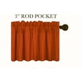 thumbnail image 2 of Set of 3 pieces Kitchen Curtain Blackout K4 Brick Color Rod Pocket Bathroom Short Window Includes Two (2) Tier Panels Linen + One (1) Matching Valance, 2 of 5