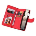 thumbnail image 5 of Case for Google Pixel 6 5G Cover Zipper Pocket Wallet Case Magnetic Protective - Red, 5 of 5