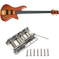 thumbnail image 2 of 1 Set Zinc Alloy Bridge for Fender Precision Jazz Bass Guitar Part Chrome 201B-4 Badass, 2 of 4