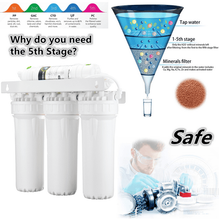 Kitchen 5-Stage Drinking Reverse Osmosis System RO Home Purifier Water Filters (Best Home Water Purification)