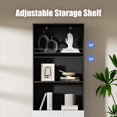 thumbnail image 3 of 63" Tall Bookshelf with 2 Drawers, 3 Shelf Modern Bookcase with Adjustable Shelf, Open Shelves Bookcase, Unique Book Shelf for Home Office, Black & White, 3 of 8