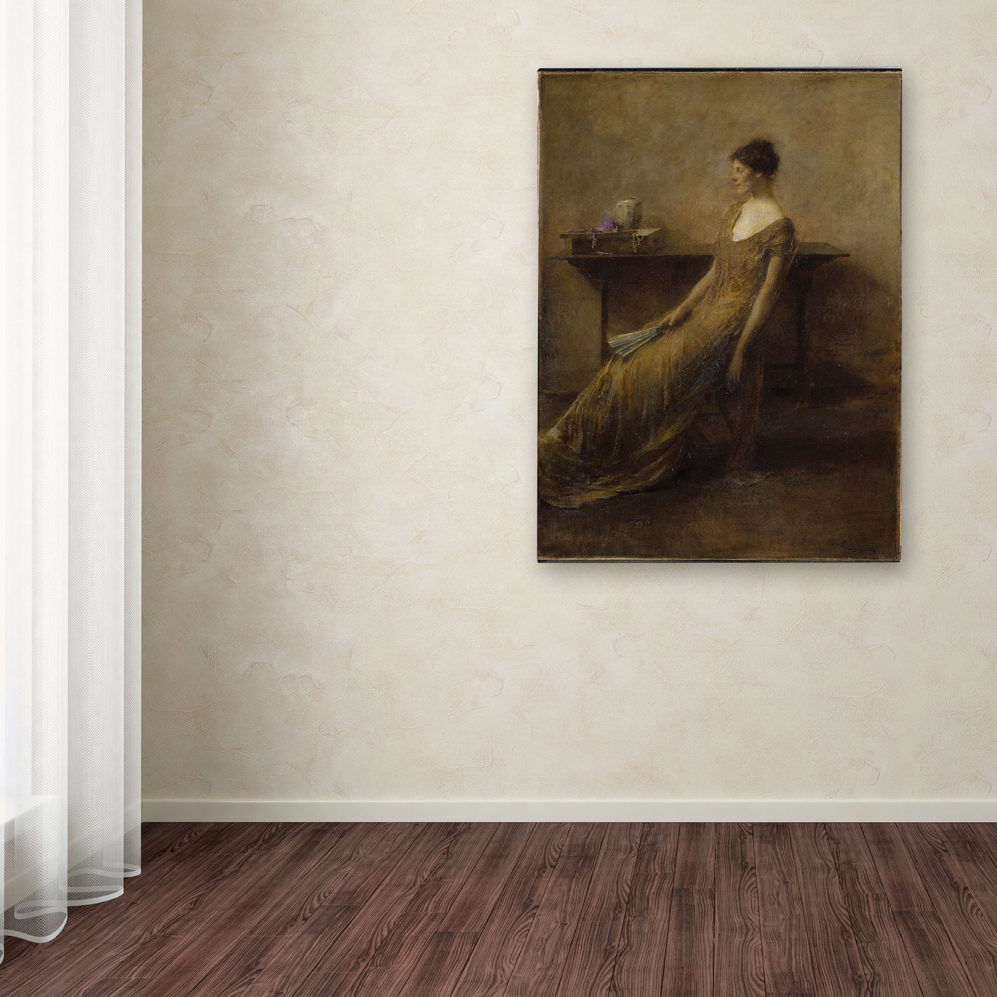 Thomas Dewing 'Lady In Gold' Canvas Art