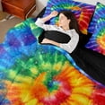 thumbnail image 4 of Manfei Abstract Splash 7pcs Bedding Comforter Set,Tie Dye Queen Bedding Sets Super Cozy,Colorful Swirl Queen Sheet Sets,Microfiber Teenager Bedroom Decor,Reversible, 4 of 8