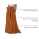 thumbnail image 4 of Pantalones PRETTYGARDEN Palazzo de Pierna Ancha Marrón Verano 2025 XL, 4 of 9