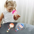 thumbnail image 1 of OULII Assorted Color Wooden Rattledrum Educational Toy for Playing Safe Design 4Pcs Set, 1 of 7
