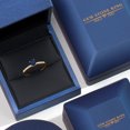 thumbnail image 5 of Gem Stone King 10K Yellow Gold Blue Sapphire and Lab Grown Diamond Engagement Ring for Women | 0.78 Cttw | Round 5MM | Gemstone September Birthstone | Size 7, 5 of 6