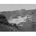thumbnail image 2 of OSullivan, Timothy H 24x20 Black Ornate Wood Framed with Double Matting Museum Art Print Titled - Shoshone Falls-Idaho, 2 of 4
