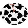 thumbnail image 6 of Cow Print Black and White Christmas Tree Skirts 30", Xmas Tree Cloth Mats Trees Skirts for Decor Gift, Home Decoration, 6 of 6
