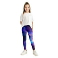 thumbnail image 4 of Girls Casual Pants High Waist Fleece Lined Leggings Winter Thermal Tights Soft Stretch Pants for Toddler Kids Playwear, 4 of 5