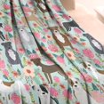 thumbnail image 3 of Cute Pitbull Terriers Dog and Flower Blanket,Comfortable Soft Flannel Throw Blanket,All Season,Warm Lightweight Blankets for Sofa Bed Couch Living Room Chair,30"x40", 3 of 4