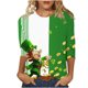 thumbnail image 2 of Uootdi St Patricks Day 3/4 Sleeve Shirt for Women Plus Size Funny Cute Saints Patrick's Tops Lucky Irish Shamrocks Printed Outfit Gift, 2 of 6