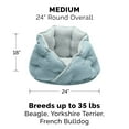 thumbnail image 3 of FurHaven Pet Products | Minky Faux Fur & Velvet Hug Bed for Dogs & Cats - Aquamarine, Medium, 3 of 12