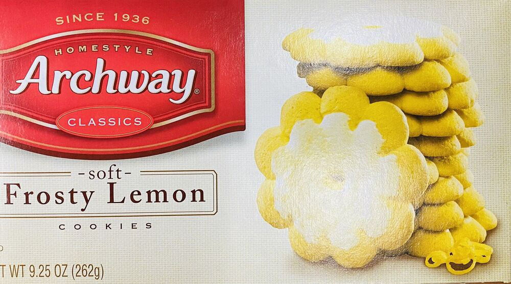 4x Archway Homestyle Classics Soft Frosty Lemon Cookies 9.25 Oz - 4 BOXES BULK