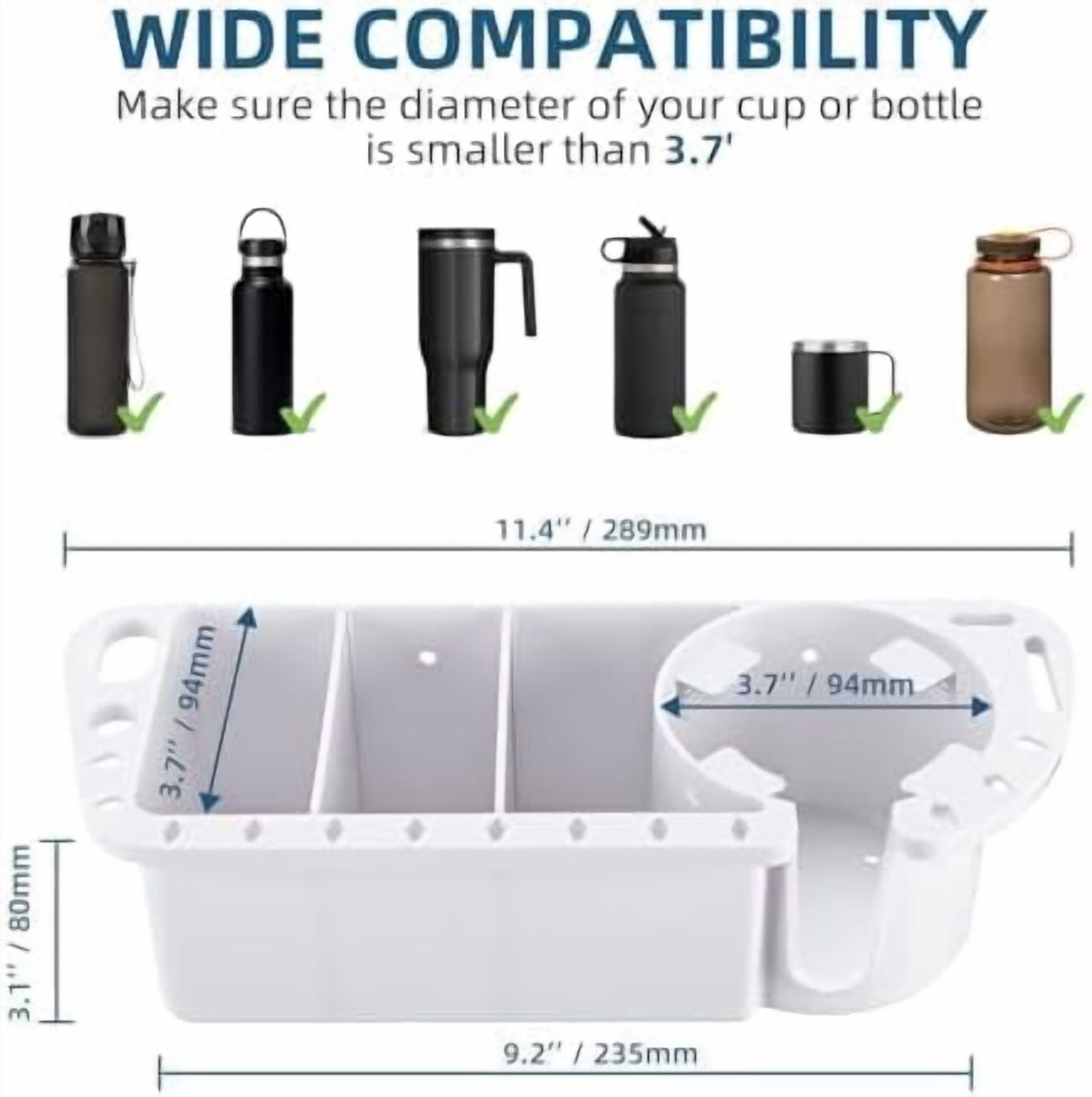 Boat Cup Holder, Boat Caddy Organizer, Multifunctional Boat Storage Organizer for Boat, Kayak, Pontoon, Bass Boat, Jon Boat - Fishing Tool Holder, Boat Fishing Accessories