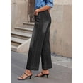 thumbnail image 3 of EMMIOL Women's 2026 Vintage Y2K Distressed Mid Waist Wide Leg Denim Jeans, 3 of 7