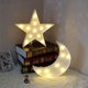 thumbnail image 5 of Lámpara LED blanca cálida - Decoración navideña para sala de estar, dormitorio y pared para niños y adultos - Funciona con pilas, 26 cm de alto, 5 of 5