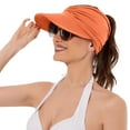 thumbnail image 2 of HJYCHN Women's Wide Brim Sun Hat UPF 50+ Breathable Summer Beach Outdoor Adjustable Sun Headwear For Travel And Sports Activities Orange One Size, 2 of 6