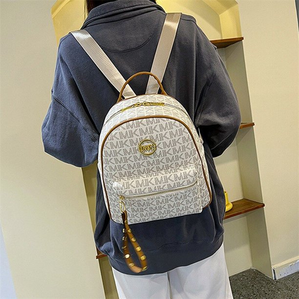 Mochila clásica a la moda para mujer, bolso escolar de cuero, Vintage, para compras diarias Fivean unisex
