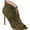 Olive, variant on Journee Womens Samara Back Heel Zip Peep Toe Stiletto Booties, Widths Available