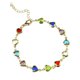 thumbnail image 1 of Las mujeres de diamantes de imitación pulsera de moda de aleación de pulseras de cadena de cadena de dijes de joyería brazalete para las mujeres niñas regalos, 1 of 3
