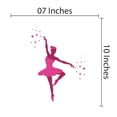 thumbnail image 3 of BALLERINA - Easy To Apply Vinyl Decoration Ballerina With Pink Tutu Dress Design Kids Girls Bedroom Wall Decal - Home Living Room Ballet Dancer Floral Outfit Wall Décor Sticker 7" x 10", 3 of 3