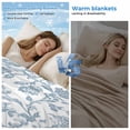 thumbnail image 2 of Light Blue Flower Cooling Blanket,Lightweight Breathable Summer Throw Blanket with Double Sided Cold Effect,Vintage Farmhouse Boho Leaf Spring Picnic Blankets Bed Sheet for Hot Sleepers 60"x80", 2 of 8