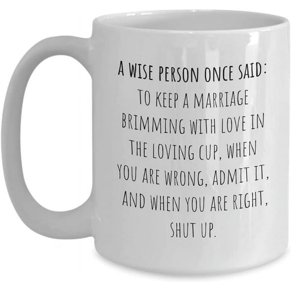 Husband Coffee Mug - Wife Coffee Mug - Married Couple Gifts - Couples Gifts - Couples Coffee Mug - Marriage Advice