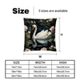 thumbnail image 5 of Swan Covers Set of 2, Unique Patterns, 16x16 18x18 20x20 Inches for Various Occasions, Decorative Cushion Inserts for Couch and Bed, 5 of 6