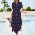 thumbnail image 3 of Pride of Scotland Tartan Plaid Long Sleeved Shirt Dress fairy dress, 3 of 6