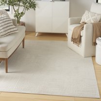 Nourison Eco-Friendly Modern Ivory 5'3" x 7'3" Area Rug (5x7)