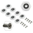 thumbnail image 4 of LEFU pour 8 Pack Roues de Remplacement pour Rouleau de Porte de Douche Diamètre 25mm Coureurs Réglables Roue Extérieure en Nylon Vis en Acier Inoxydable pour Armoires Cabines Hammams, 4 of 10