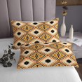 thumbnail image 3 of Erosebridal Orange Aztec Quilt Sets for King Size Bed, Triangle Geometry Coverlet Set King, Western Hippie Bedding Set, Ultra Soft Room Decor, 3 Pieces, 3 of 6