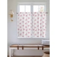 thumbnail image 2 of Valentine's Day 2 Panel Kitchen Curtains for Windows, Pink Bows Shining Stars Simple Art Bathroom Privacy Curtain, Home Décor Window Treatment for Bedroom/Living Room 55"x45", 2 of 6
