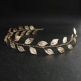 thumbnail image 4 of WEAVILUX Golden Leaf Bridal Headpiece Lightweight Alloy Wedding Hair Accessory for Brides 1 Piece, 4 of 7